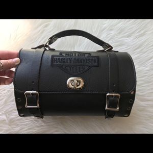 Authentic vintage Harley Davidson barrel purse
